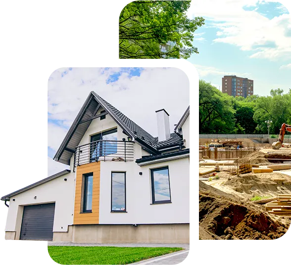Casa pronta ao lado de um terreno em obra